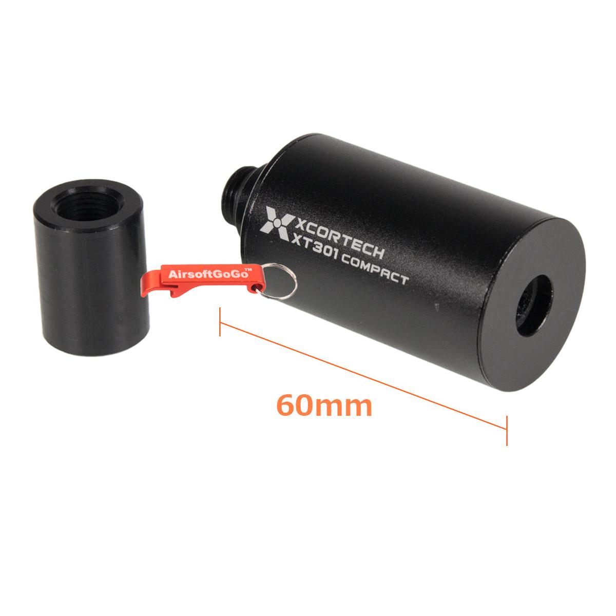 XCORTECH XT301ミニ コンパクト・UVトレーサー 11mm正ネジ対応(14mm逆ネジアダプター付属) 電動ガンM4 / M16対応 (ブラックカラー)-AIRSOFT GOGO エアガン・サバゲー用品通販