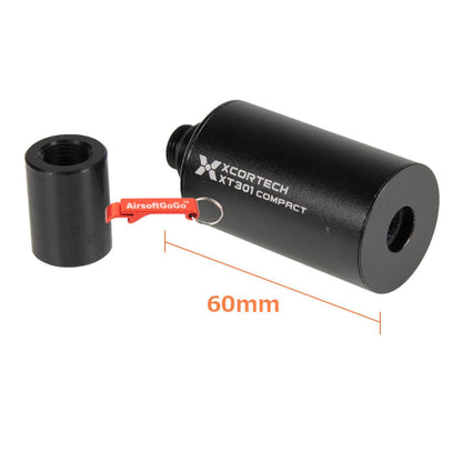 XCORTECH XT301ミニ コンパクト・UVトレーサー 11mm正ネジ対応(14mm逆ネジアダプター付属) 電動ガンM4 / M16対応 (ブラックカラー)-AIRSOFT GOGO エアガン・サバゲー用品通販